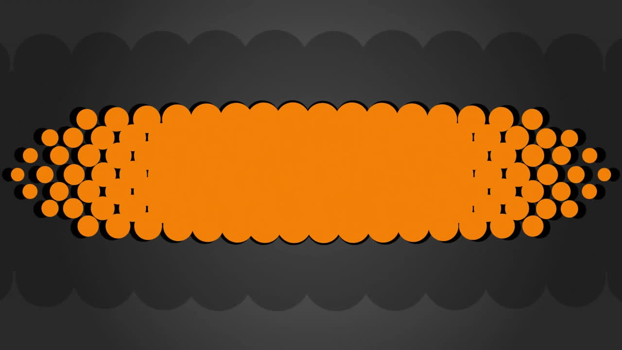 animación de formas naranjas y grises que se mueven sobre un fondo gris