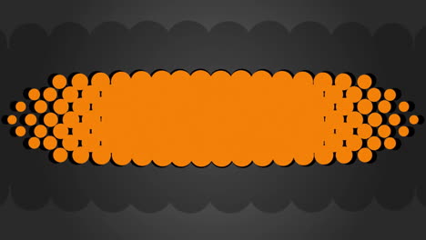 animation of orange and gray shapes moving on gray background