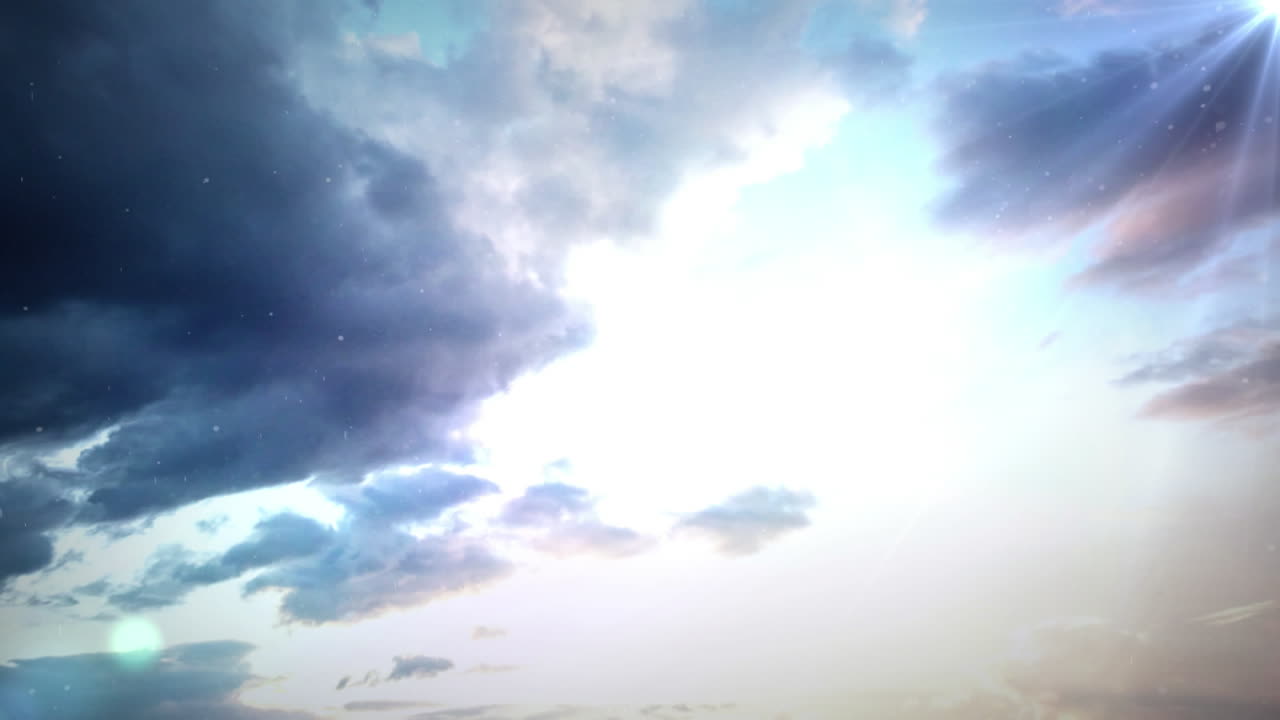 평온한 파란 하늘에 움직이는  ⁇ 빛