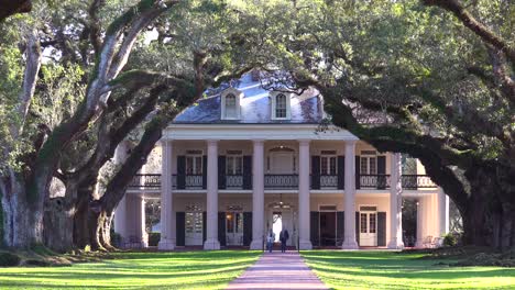 a beautiful gracious southern mansion amongst a long treelined arcade 1