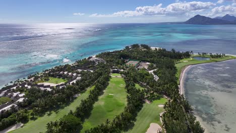 aerial view of a luxury resort in mauritius