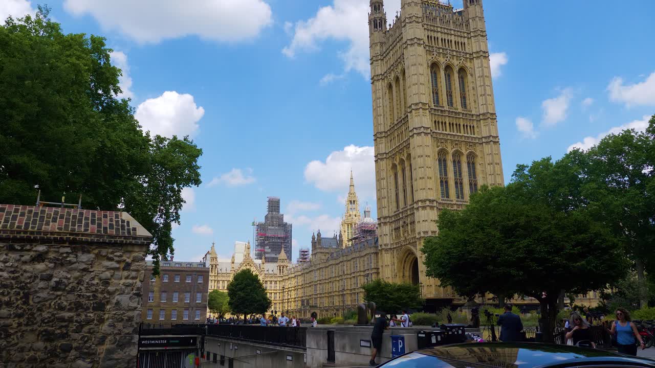 Palace of Westminster as seen from Great College Street, London