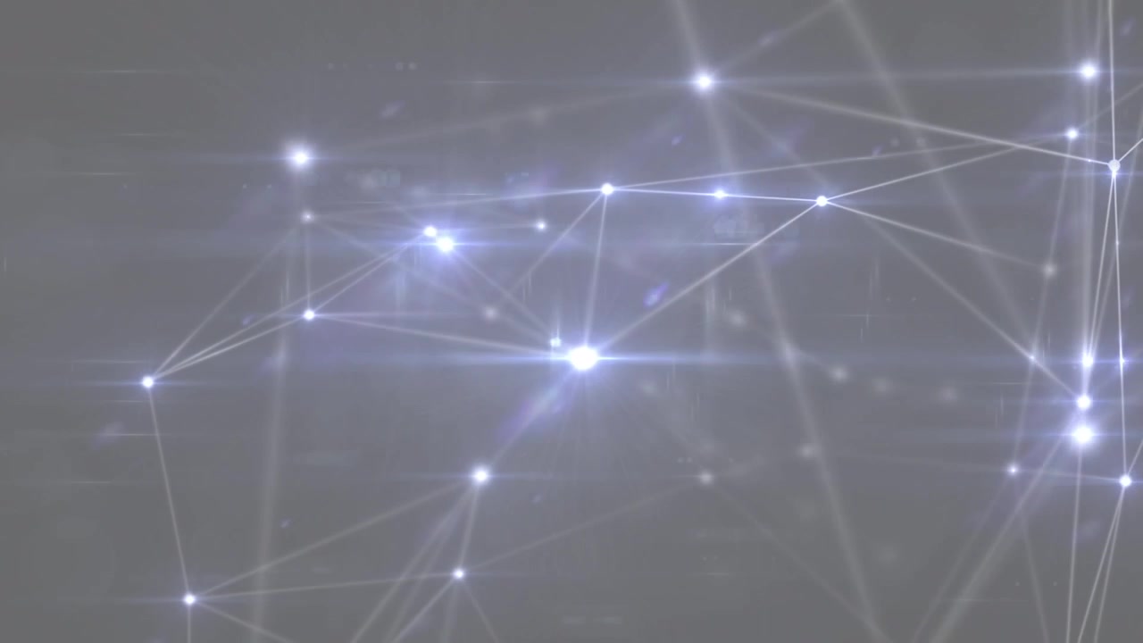 Animation of network of connections over grey background
