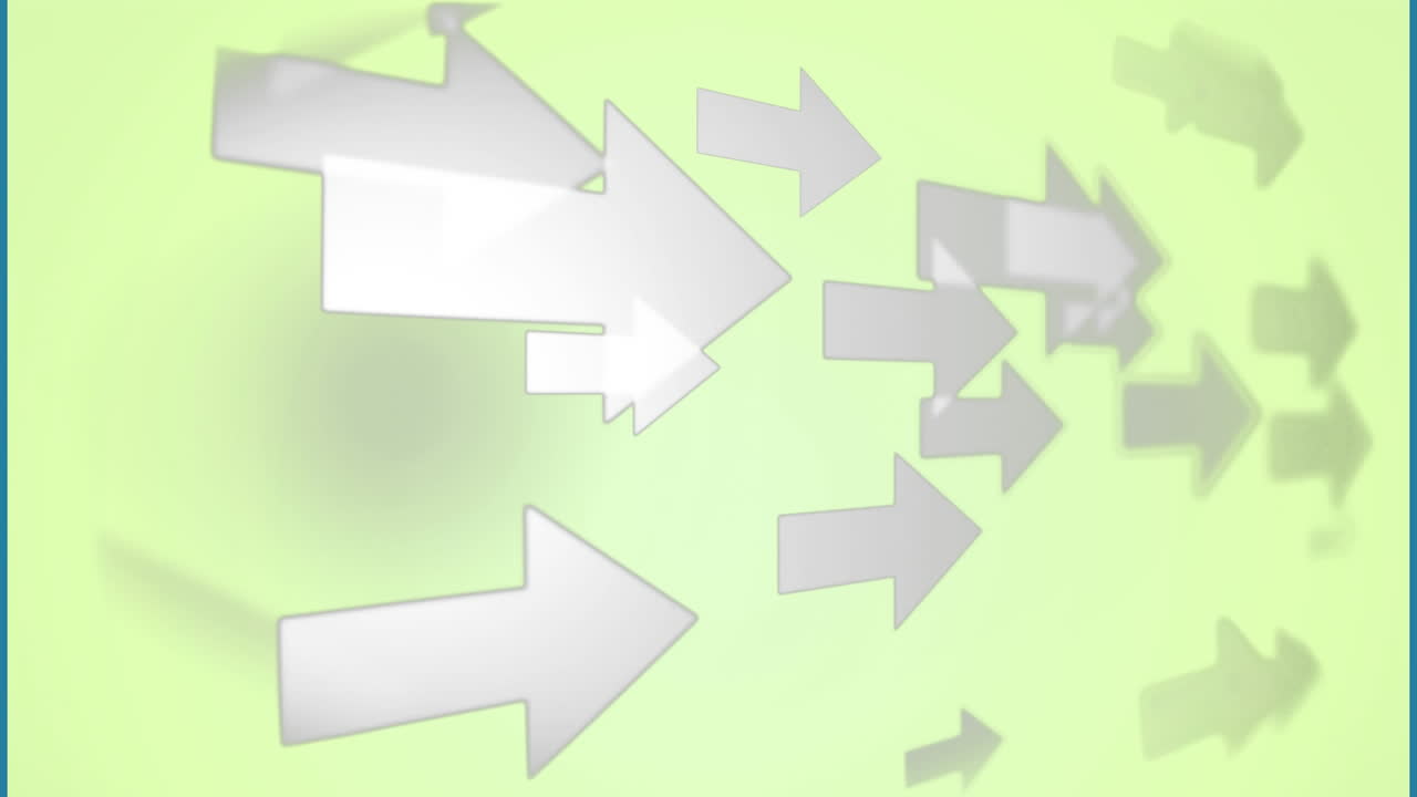 animación de flechas blancas sobre fondo verde