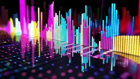 colorful audio spectrum visualization
