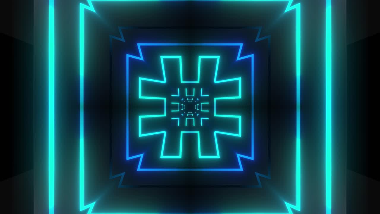 네온 기하학 터널