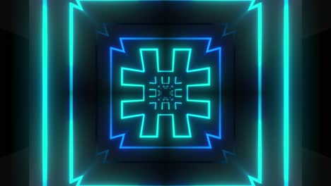 neon geometric tunnel