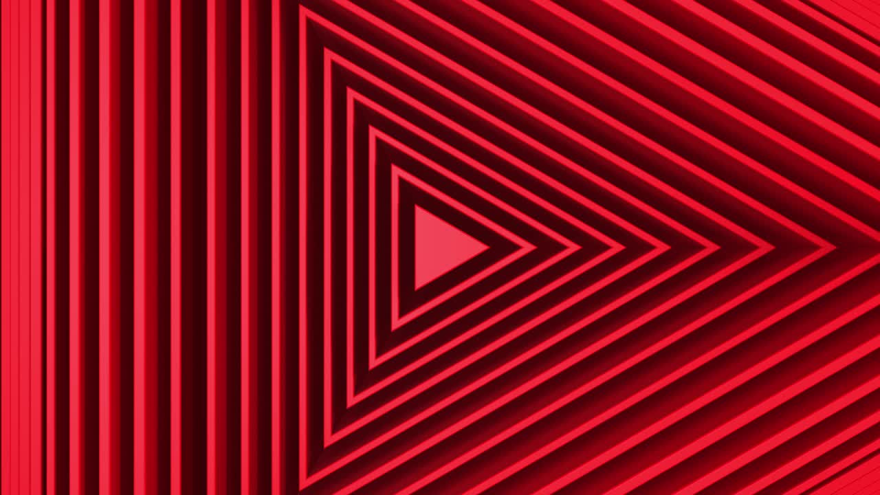 빨간색 미니멀리즘은 삼각형의 추상적인 패턴, 이동의 효과와 함께 놀고, 색은 깨한 반지 애니메이션, 비즈니스 프레젠테이션을위한 추상적인 배경, 원활한 루프, 4k 유튜브.