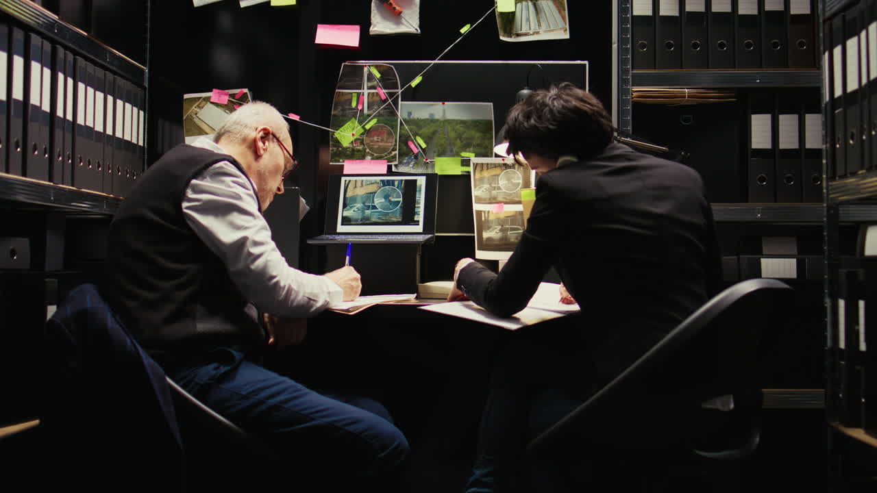 Detectives working on a case