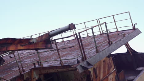 roof decking of rms mulheim shipwreck at land's end, united kingdom