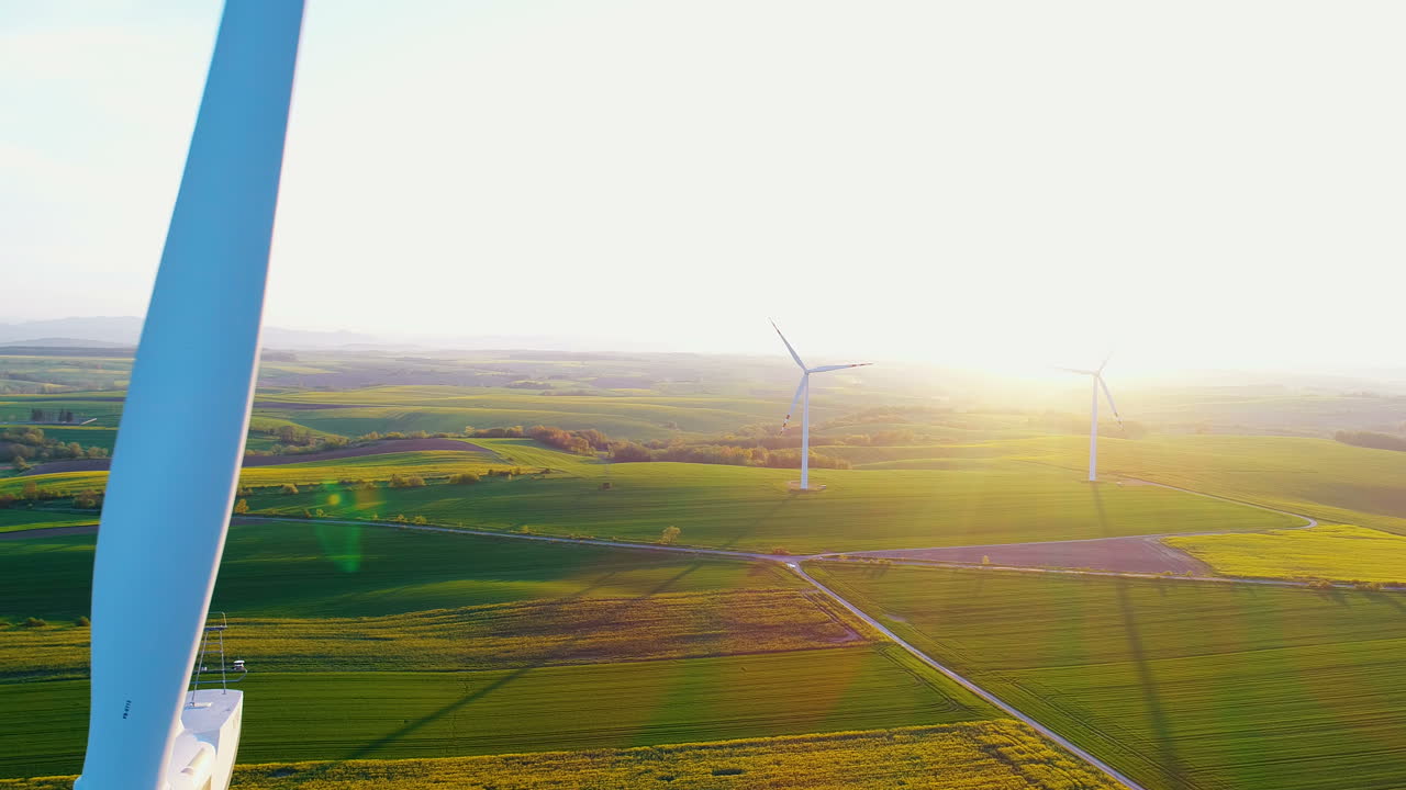 풍차 프로펠러의 클로즈업