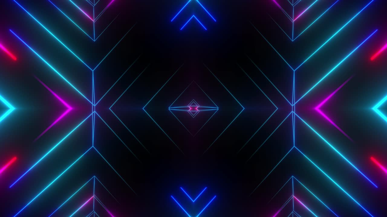 Neon Geometric Light Show