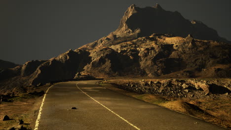 country road through the beautiful mountain landscape