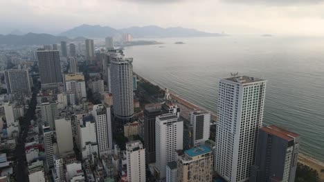 sunrise over the coastal city of nha trang - vietnam