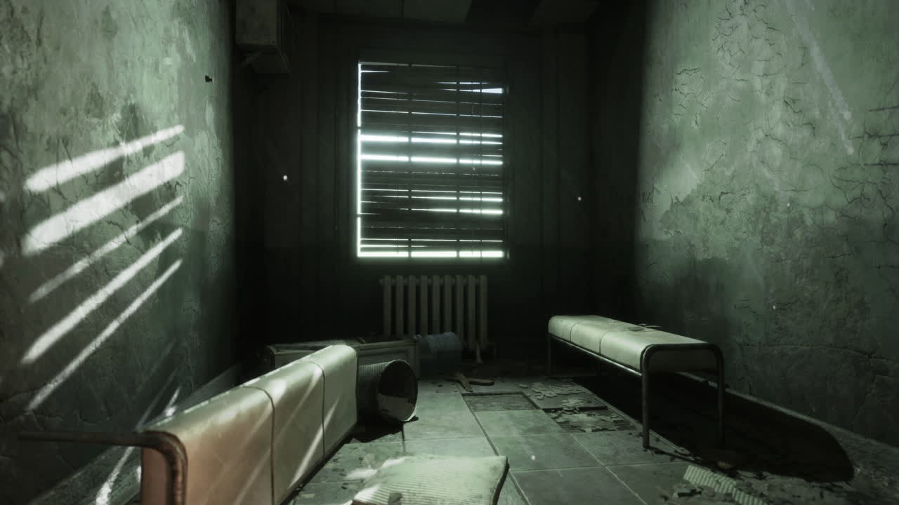 은 가구와 조명을 통해 빛이 흐르는 버려진 방