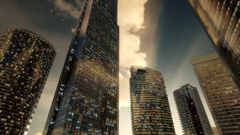 skyscrapers or modern buildings in the city