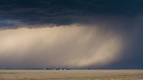 stormy weather over farmland