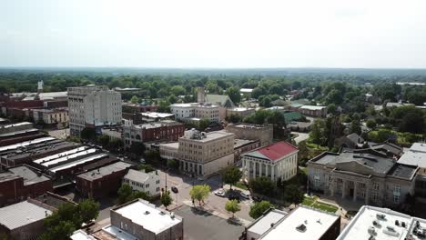 Empujón-Aéreo-En-El-Horizonte-De-Salisbury-Nc-En-El-Condado-De-Rowan-Nc