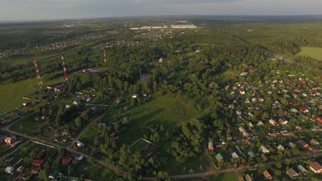 Flug-über-Datscha-Gemeinden-In-Russland