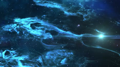 4k the surface of the nebula clouds floating in the universe