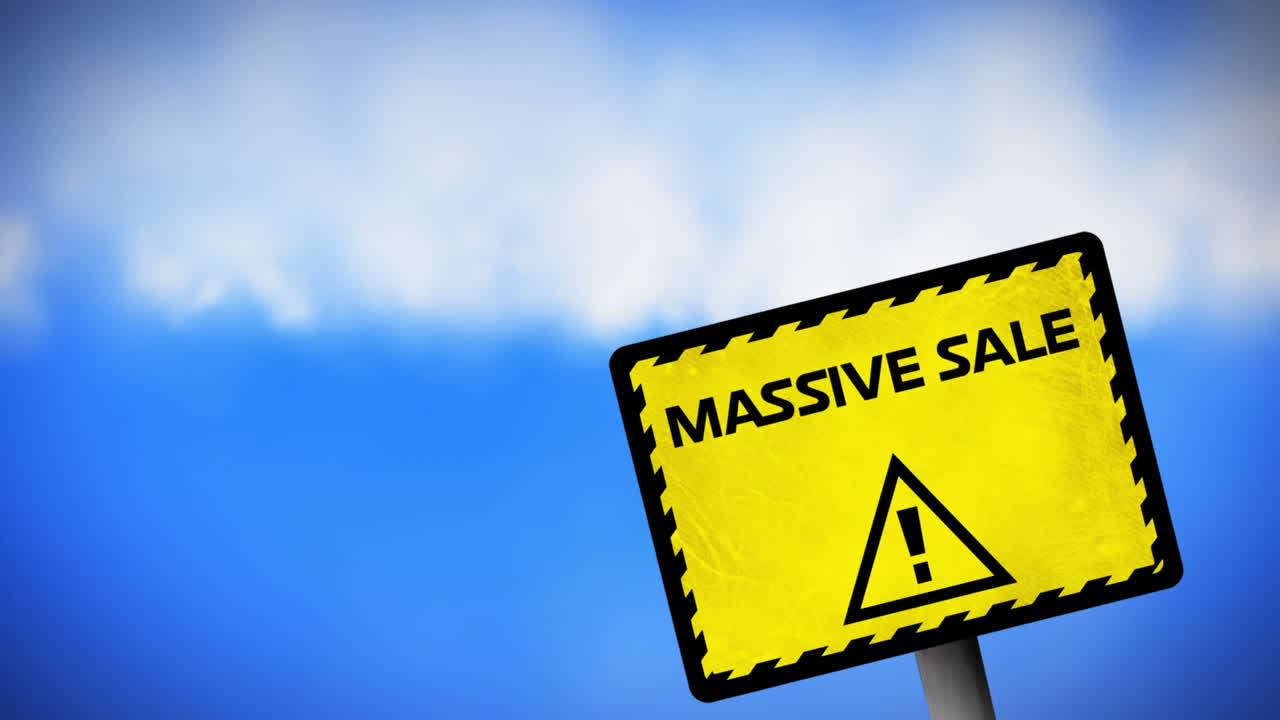 파란 하늘에서 대규모 판매