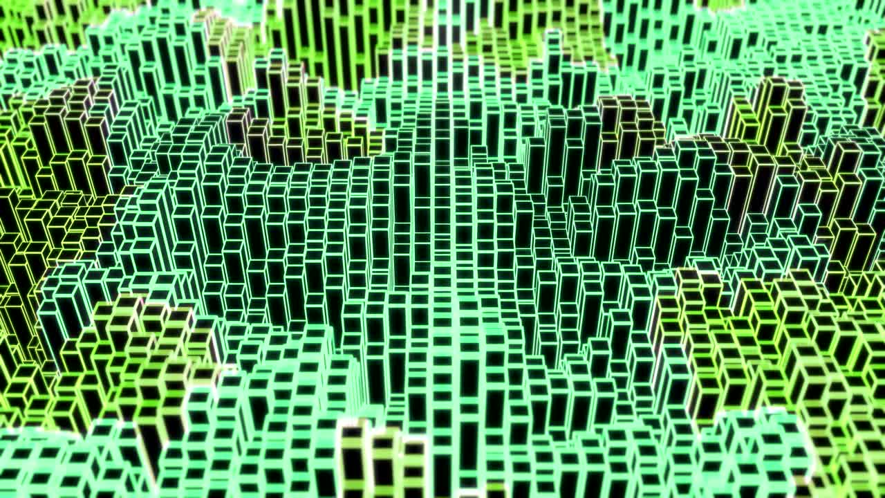 4K Abstract Digital Data Blocks.