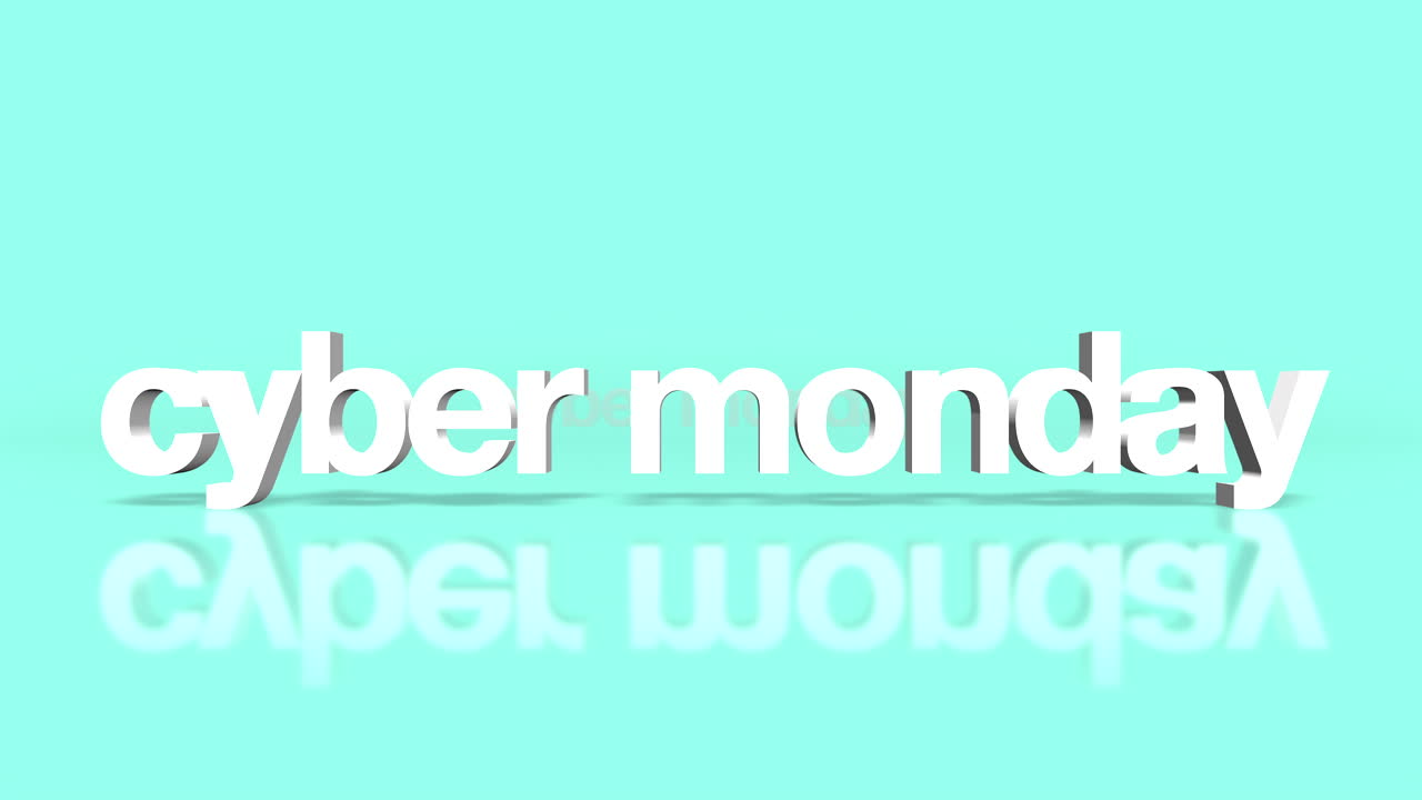 texto de lunes cibernético en gradiente azul fresco