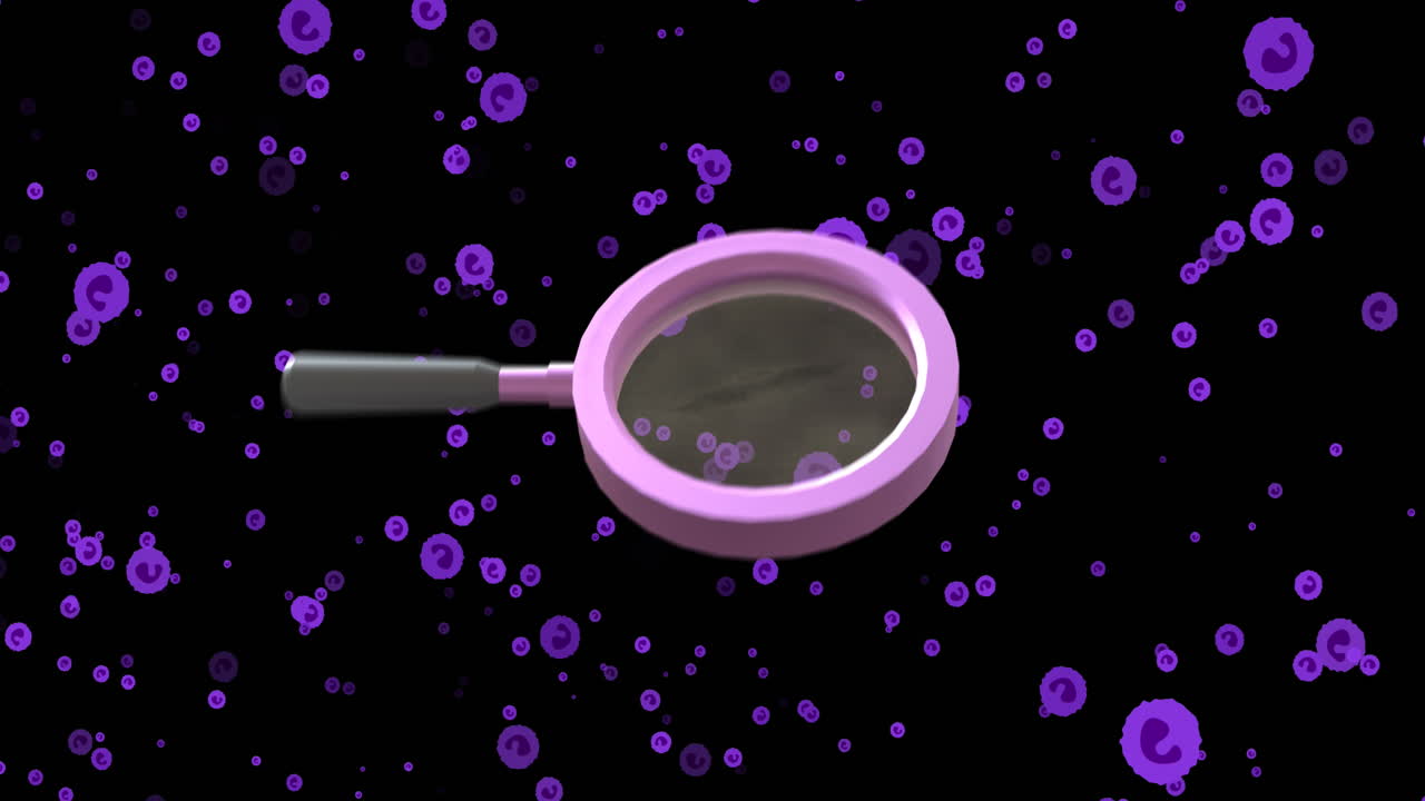 animación de lupa sobre íconos y redes