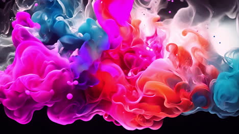 colorful inks dissolving in water