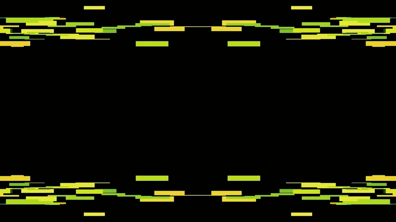 Effetto glitch digitale astratto con barre geometriche in movimento