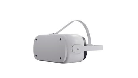 animación del auricular vr girando sobre un fondo blanco