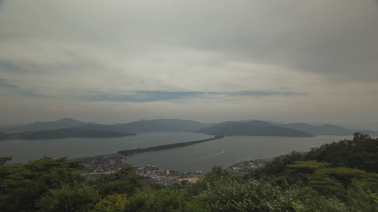 Panoramic View of a Japanese Bay