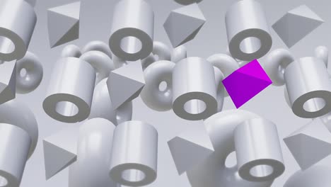 arte minimal 3d. objetos estilosos animados en el espacio de diseño geométrico. combinación de colores de moda, movimiento de bucle, video 4k.