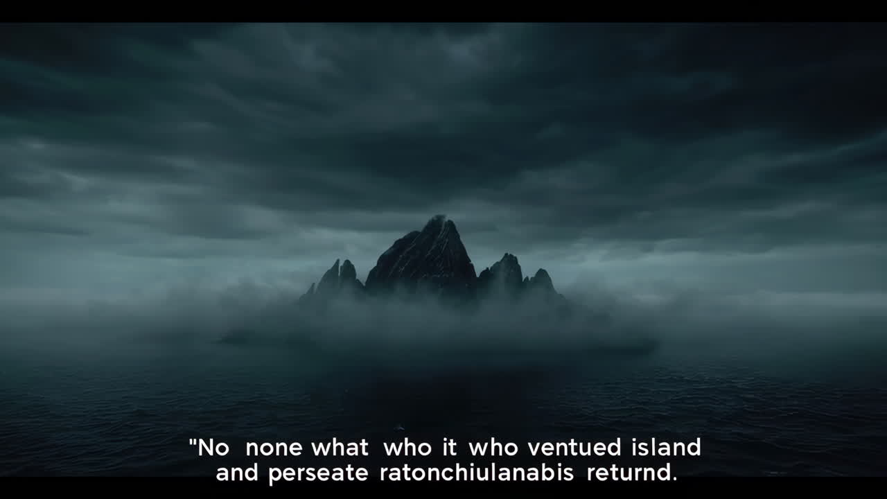 A Dark and Stormy Island Landscape