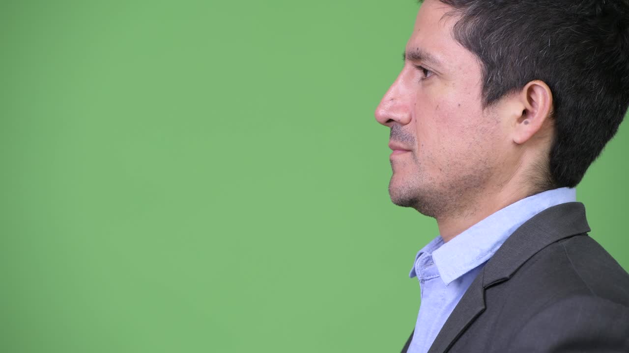 히스패닉 사업가의 헤드 프로필 뷰