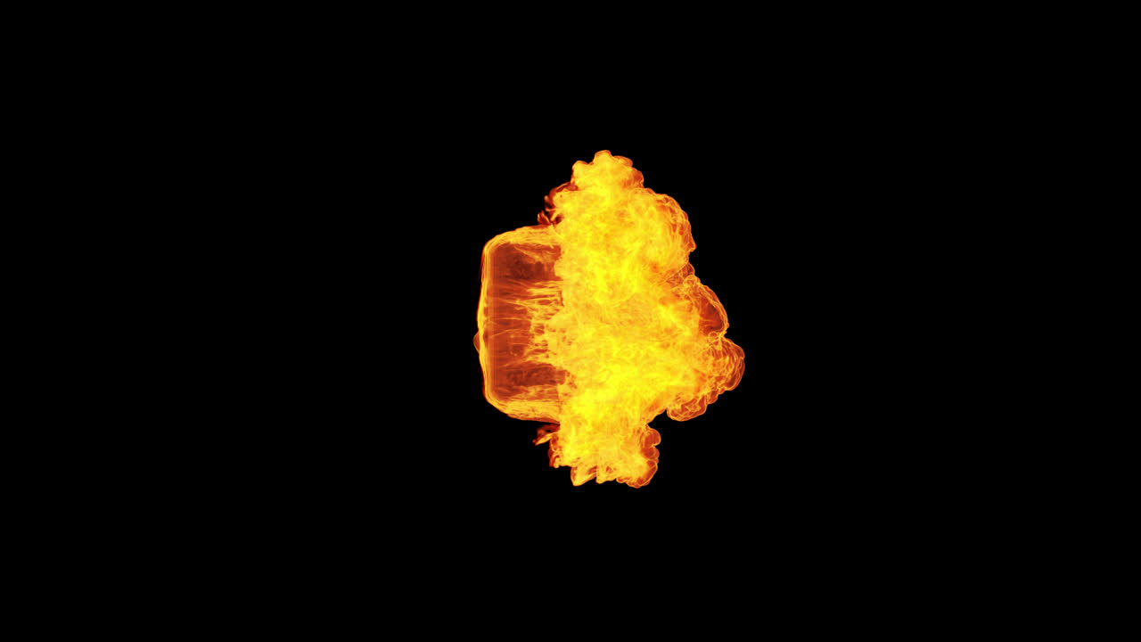Fire and Explosion Slow Motion with Alpha Channel Transparent Background Sparks Heat Flames