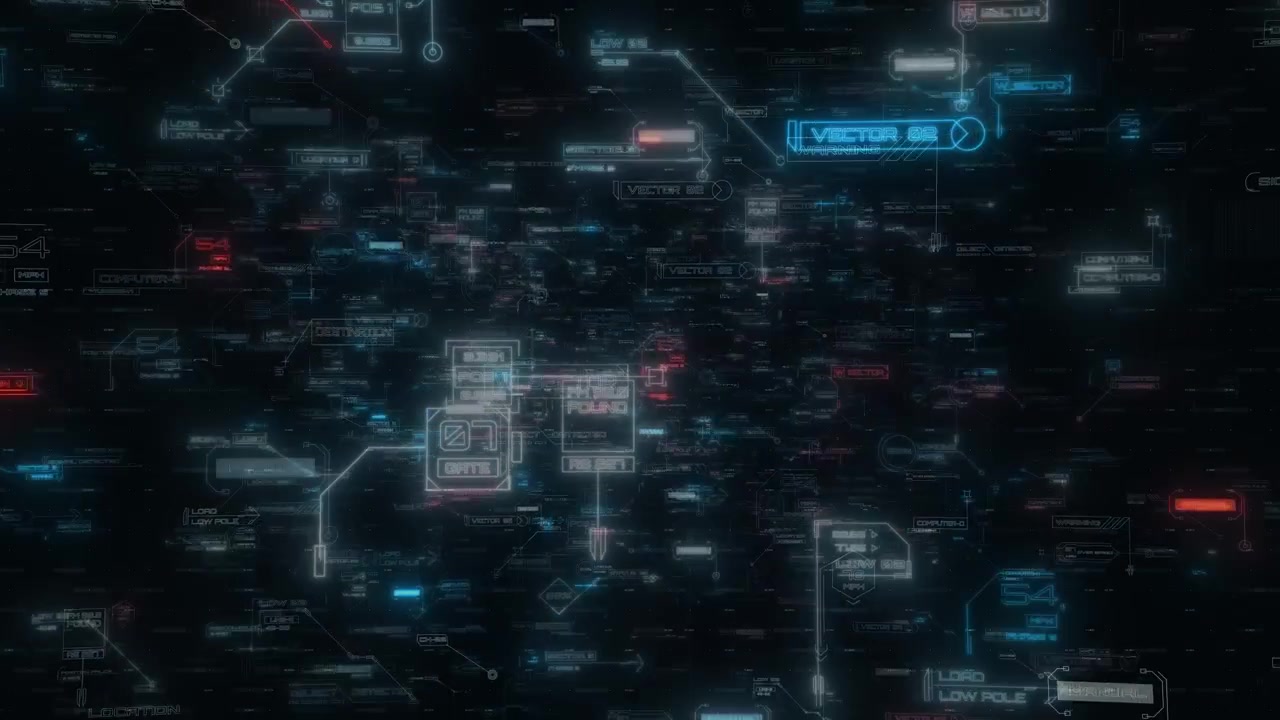 Futuristic Digital Cyberspace Animation
