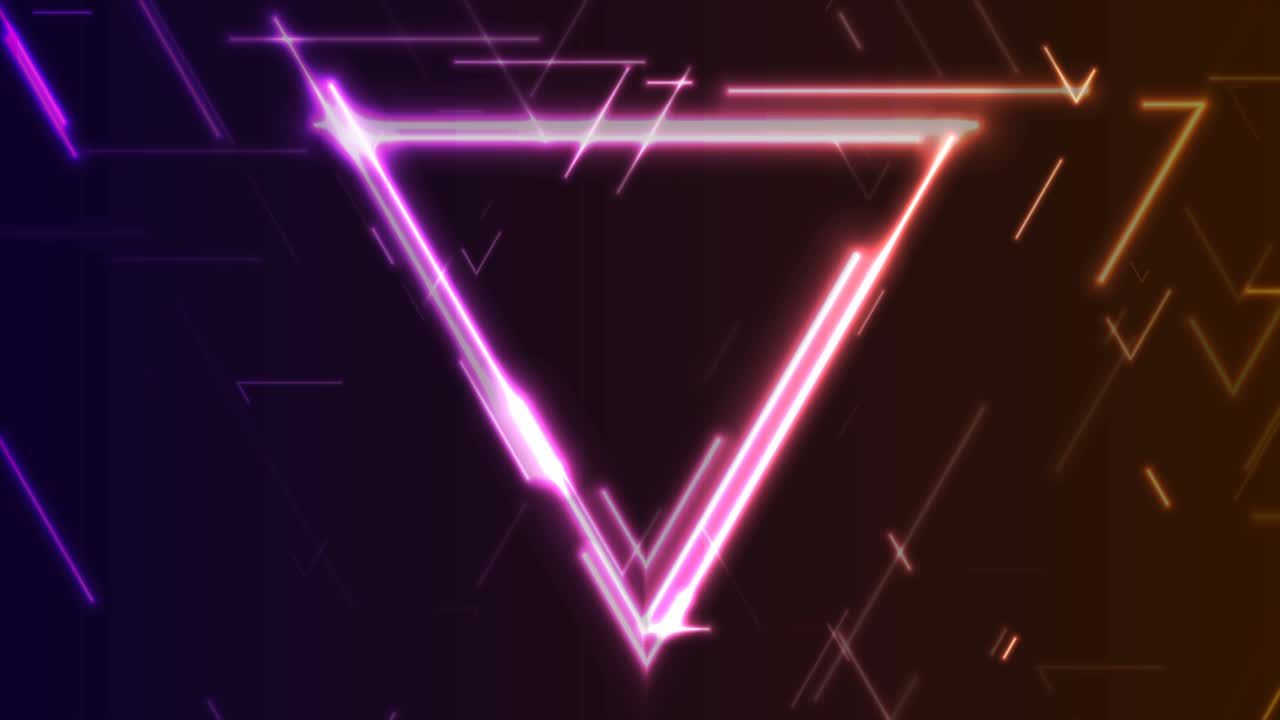 retro futurista abstracto de alta tecnología de movimiento de fondo con glitch triángulo