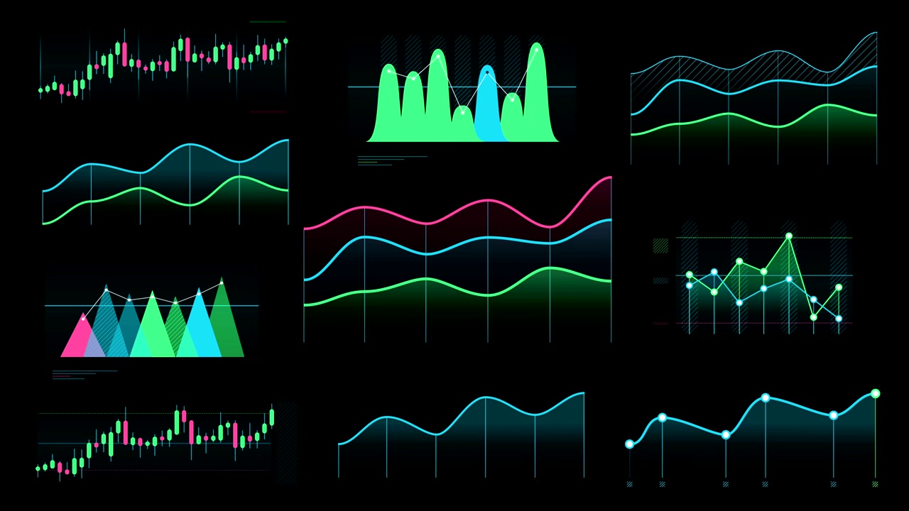 Collection of animated infographic elements