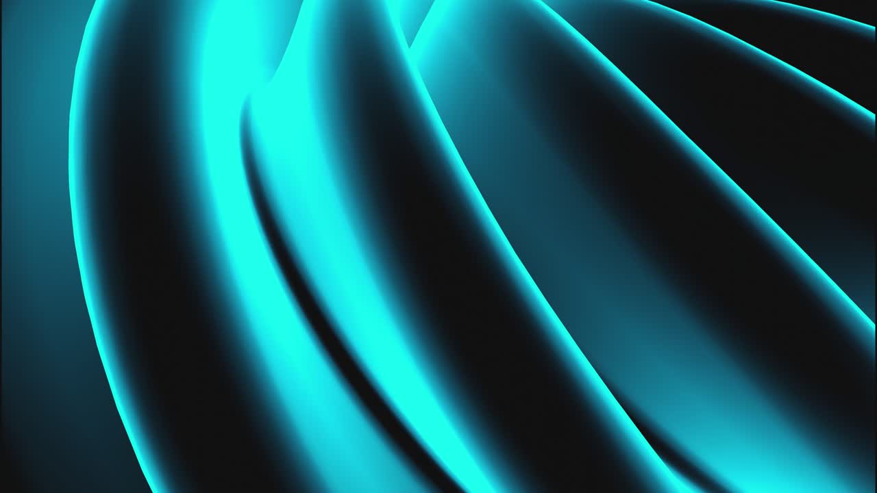 Abstract Glowing Blue Waves