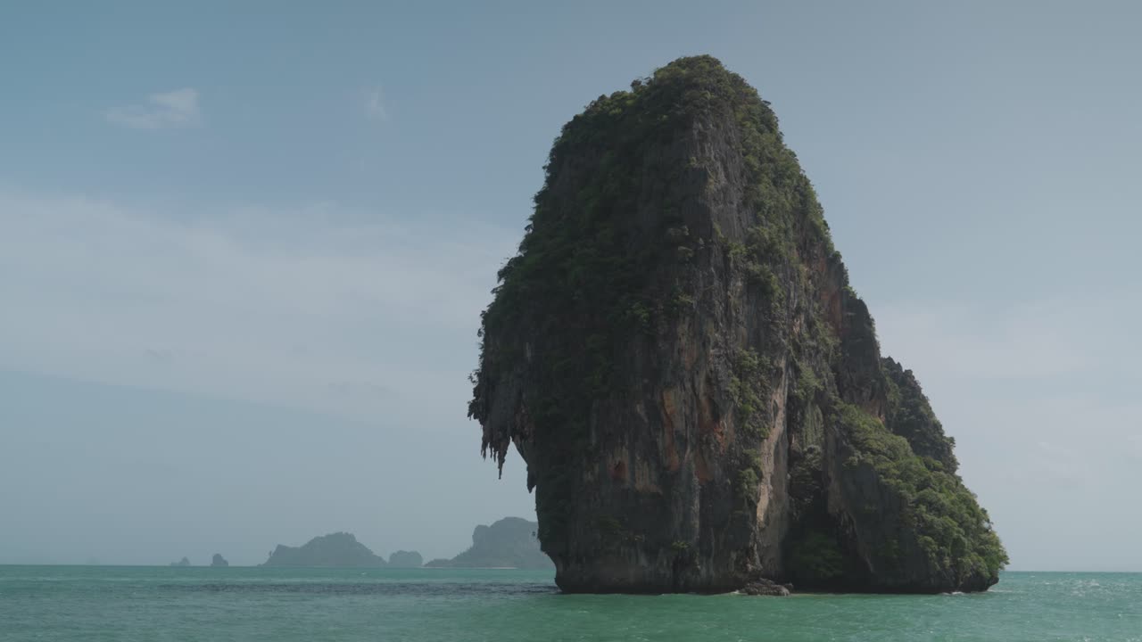 Island Rock Formation in the Sea