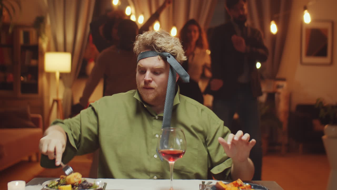 Funny Young Man At Party