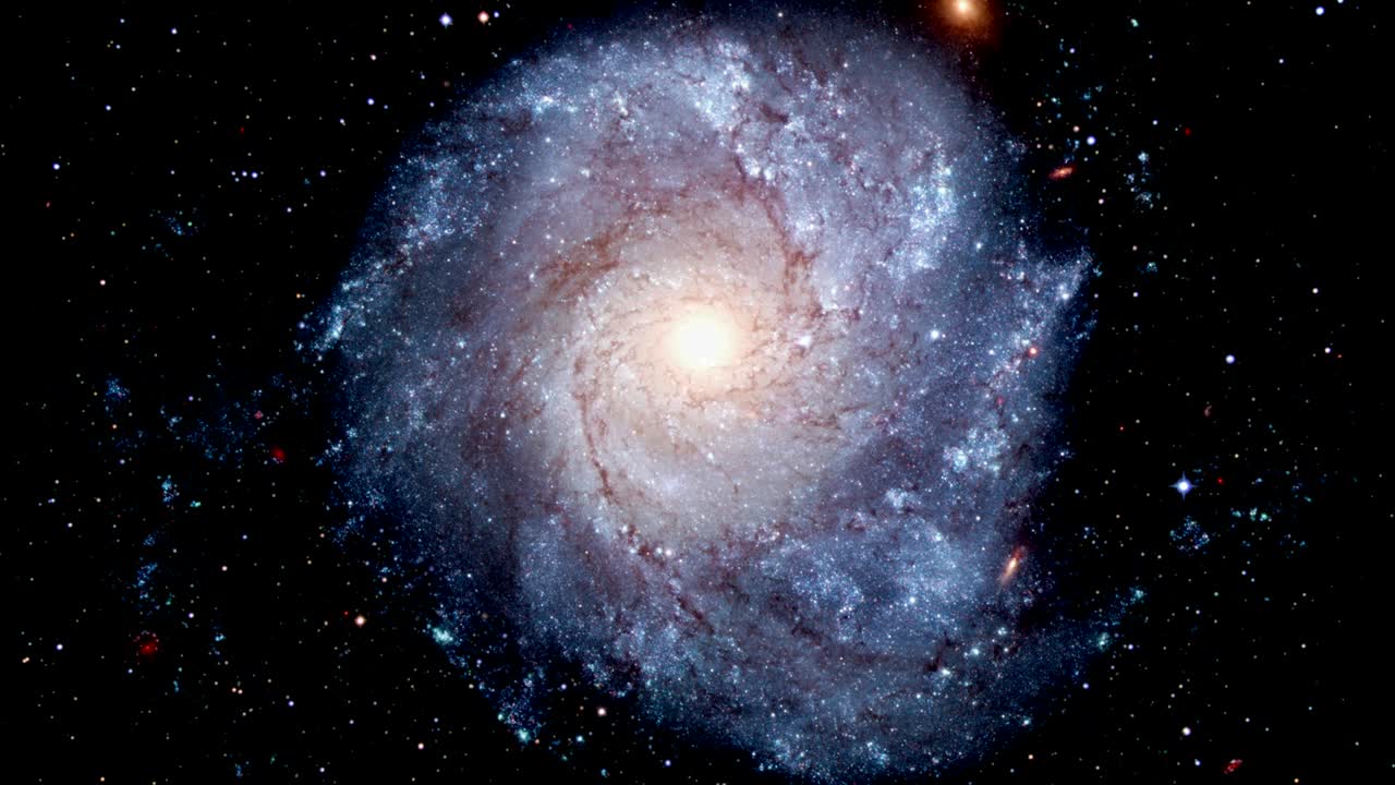 galaxia espiral que gira en círculo completo (bucle sin costuras)