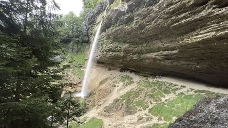 slowmotion of pericnik waterfall in triglav national park in slovenia