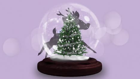 animation of snow ball over falling snow