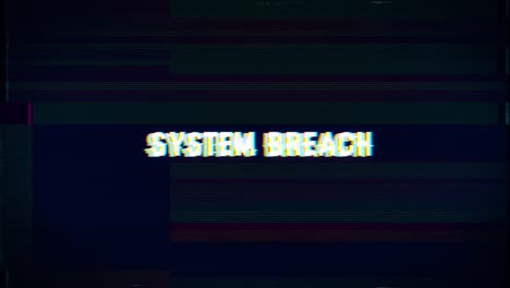 system breach hacking glitch and noise effects with computer program background