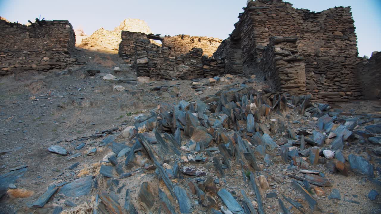 Old stone building  in the mountain fortress Silk Road, Sentob village Uzbekistan 17 of 22