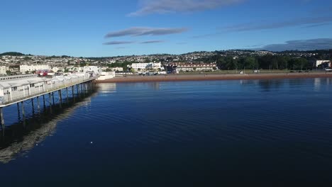 Paignton-Pier-flying-towards-the-beach-Devon-UK