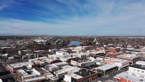 Drone-shot-in-Idaho-Falls-flying-towards-the-Snake-River