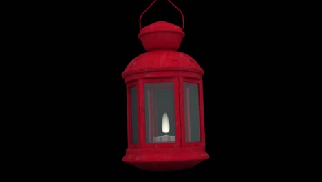 animation of red lantern over fireworks on dark background